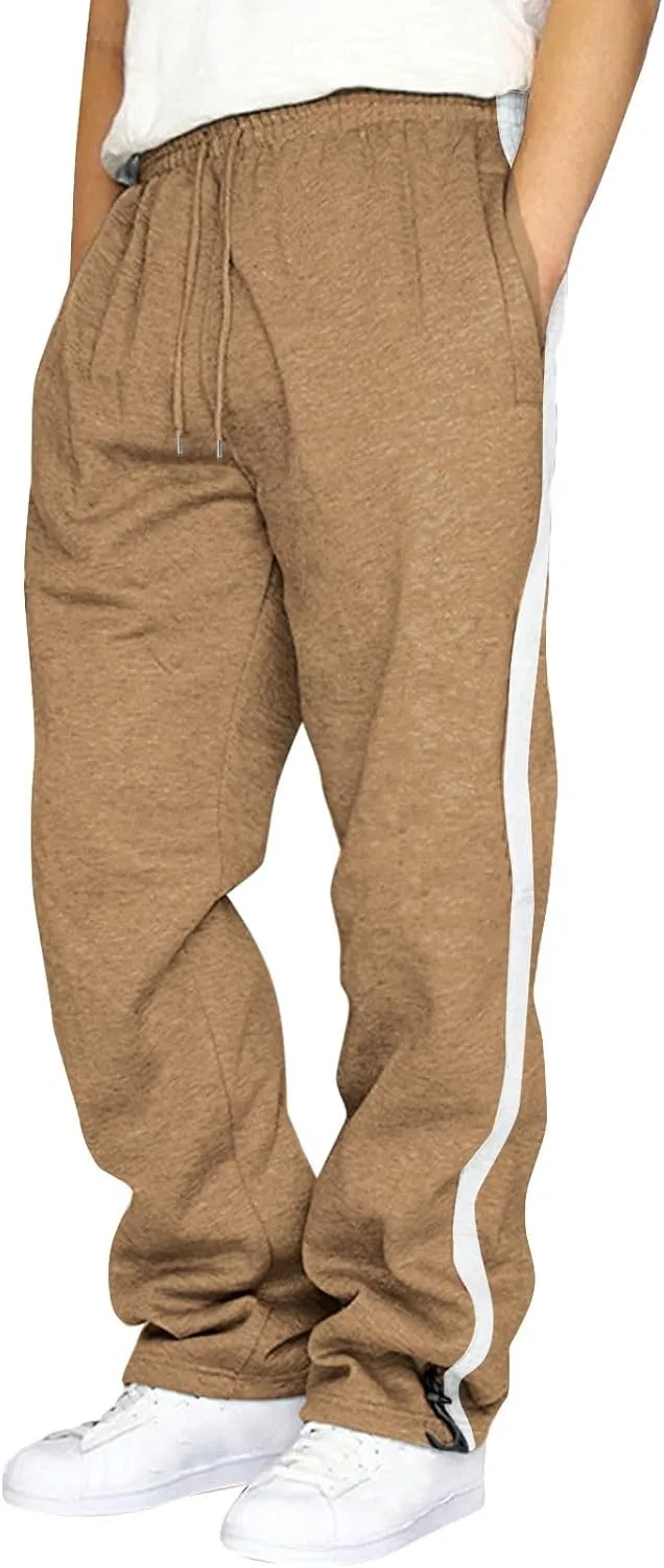 Mens Sweatpants with Pockets Big and Tall Fit Business Casual Dress Pants for Men 2023 Cargo Pants for Men Solid Casual