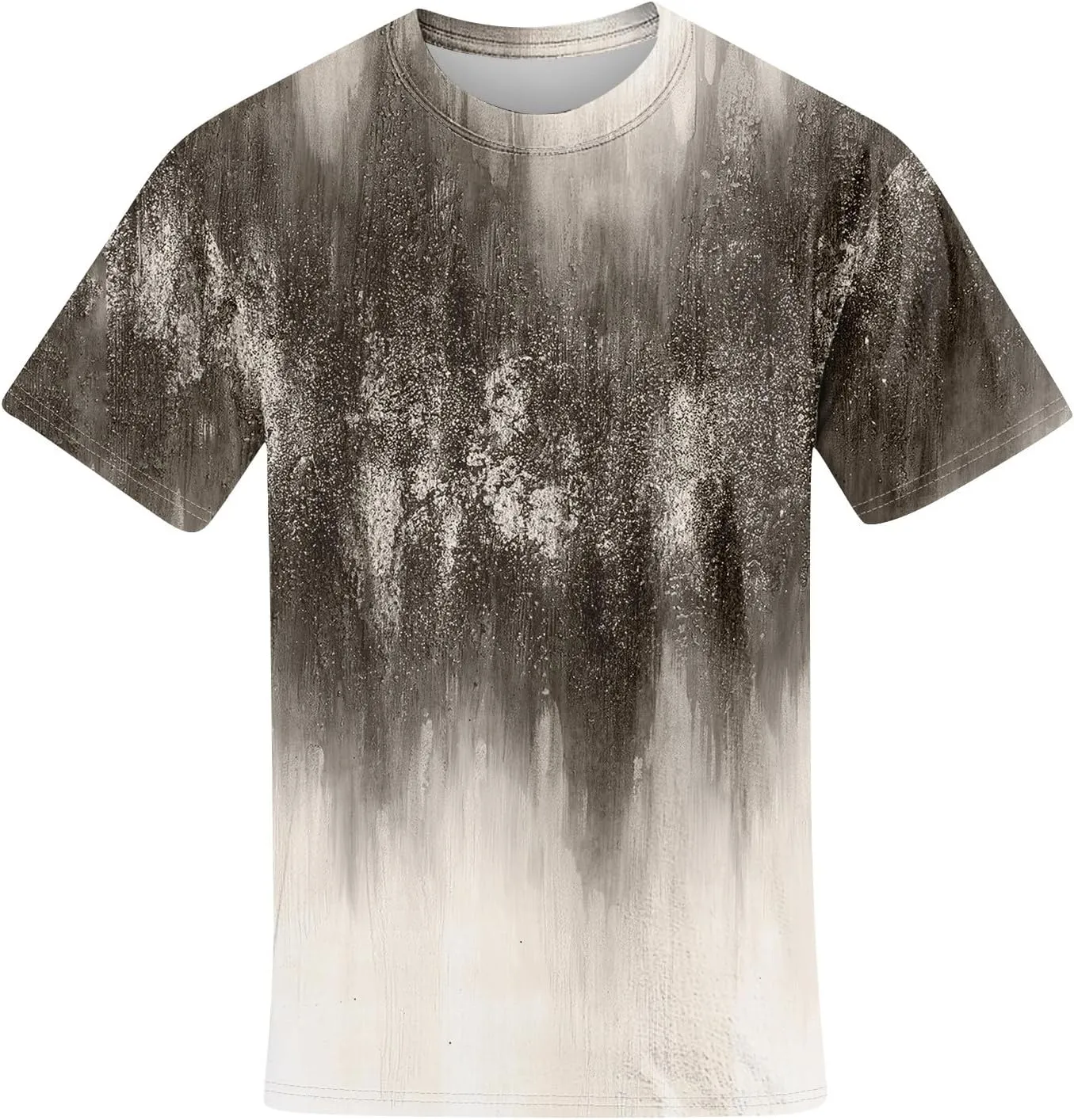 Men's Tie Dye T-Shirt Oversized Gradient Color Short Sleeve T-Shirt Summer Casual Crew Neck Loose Fit Tee Shirts
