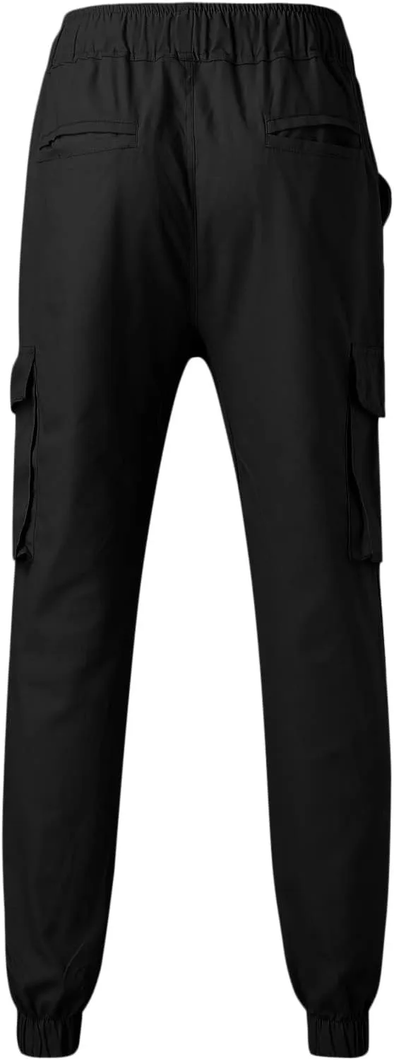 Mens Workout Cargo Sweatpants Drawstring Sports Jogger for Men Workout Sport Work Hiking Pants Men's Athletic Trouser