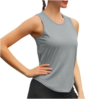 Moisture Wicking Workout Tank Tops for Women Quick-Dry Sleeveless Tees Loose Fit Yoga Shirts Athletic Clothing