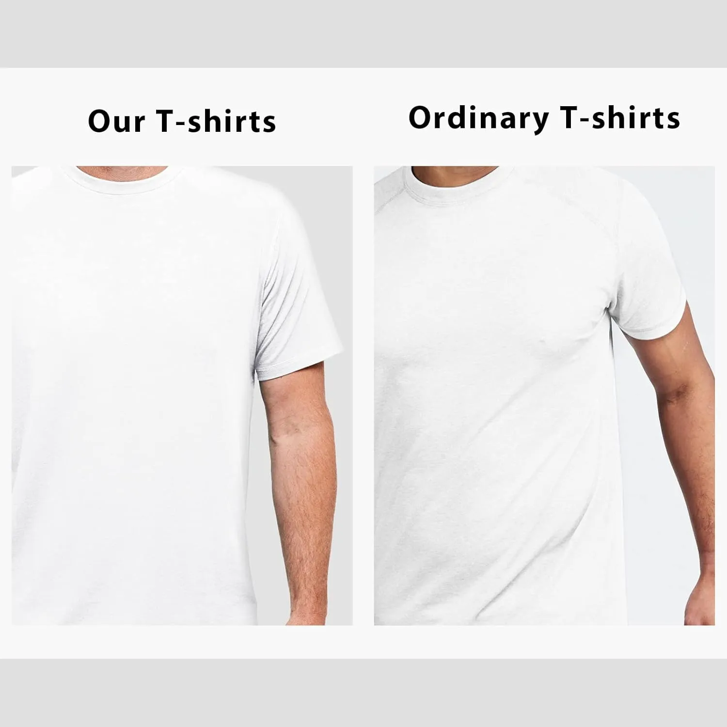 Natural Feelings T-Shirts Mens Undershirts Cotton Mens Shirts Casual Tshirts Shirts for Men Pack Crew & V Neck