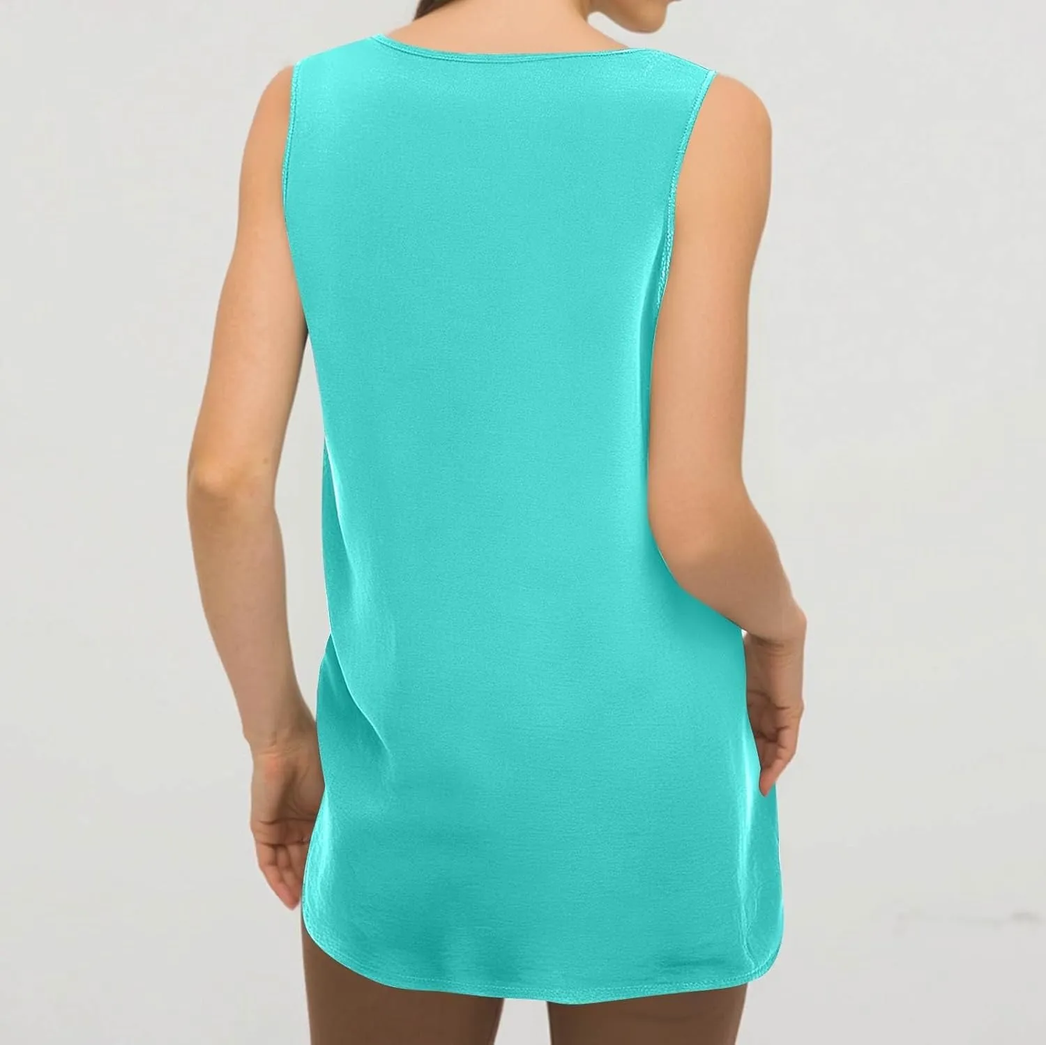 NBXNZWF Womens Tank Tops 2025 Summer Sleeveless V Neck Boho T Shirts Casual Loose Fit Going Out Workout Basic Tunic Tops