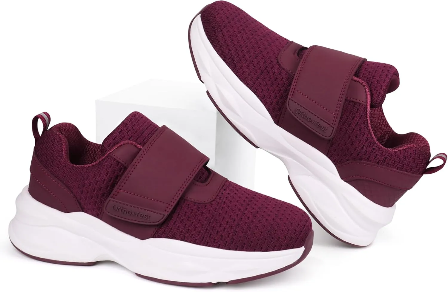 Ortho rest Women Diabetic Shoes with Adjustable Closure Orthopedic Walking Shoes Edema Shoes for Swollen Feet