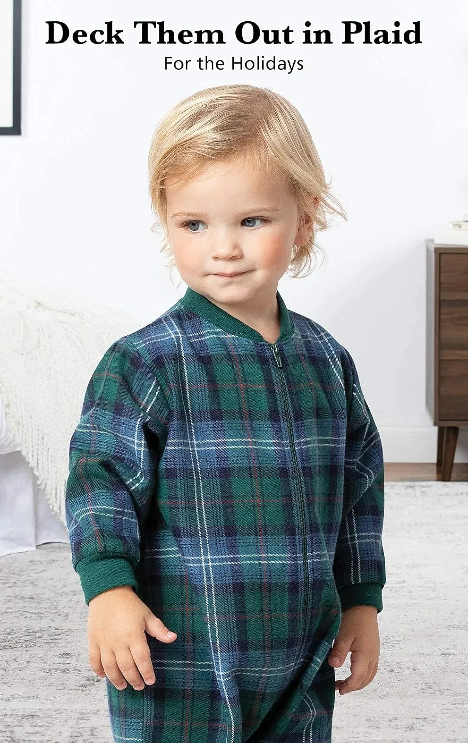 PajamaGram Baby Pajamas - Baby Sleepers, Plaid Onesie