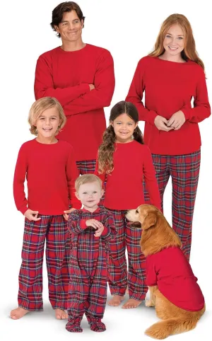 PajamaGram Christmas Pajamas For Family, Men's LG Red