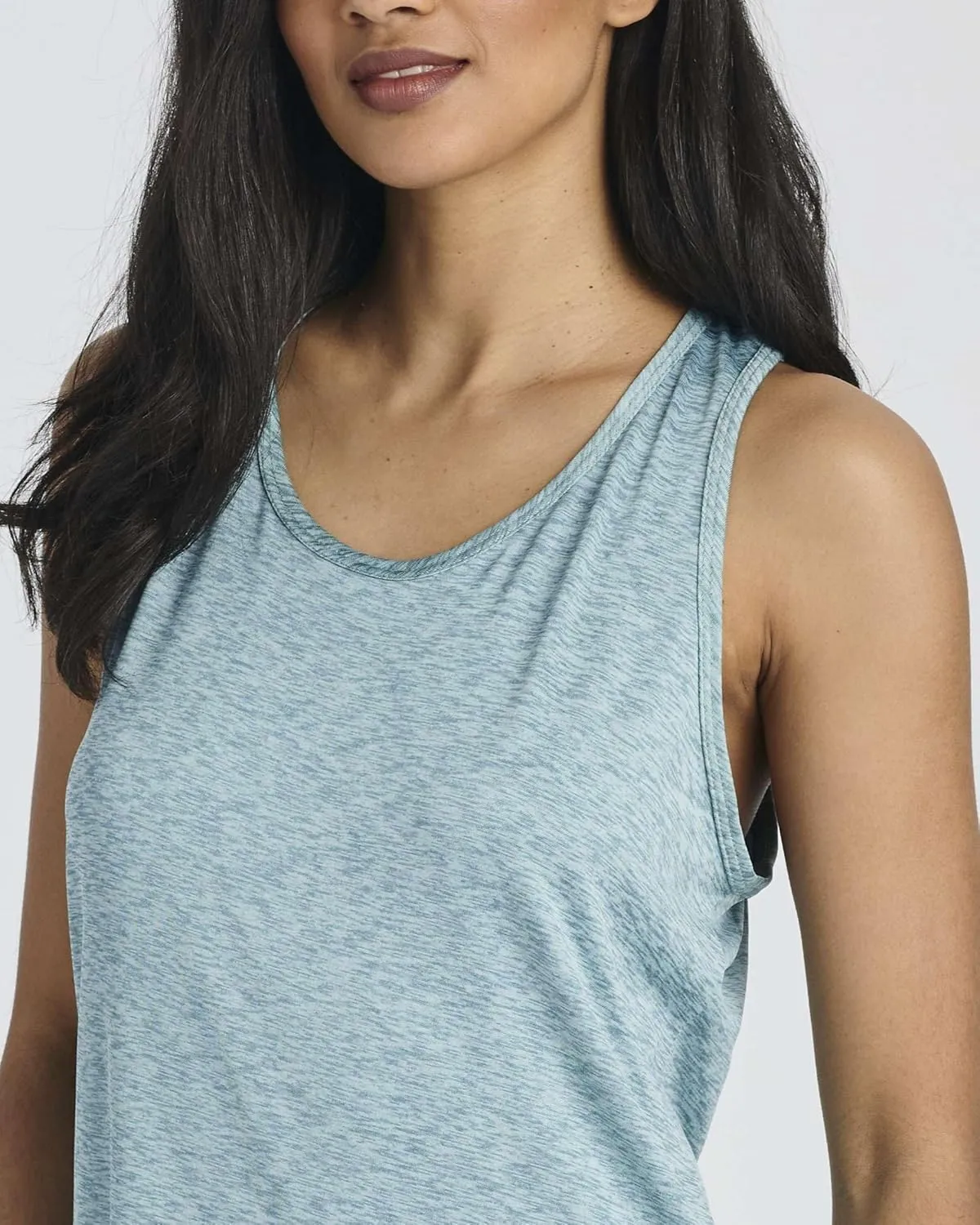 Real Essentials 5 Pack: Women's Crossback Keyhole Open Back Workout Tank Top Dry-Fit Sleeveless Yoga Gym (Available in Plus)