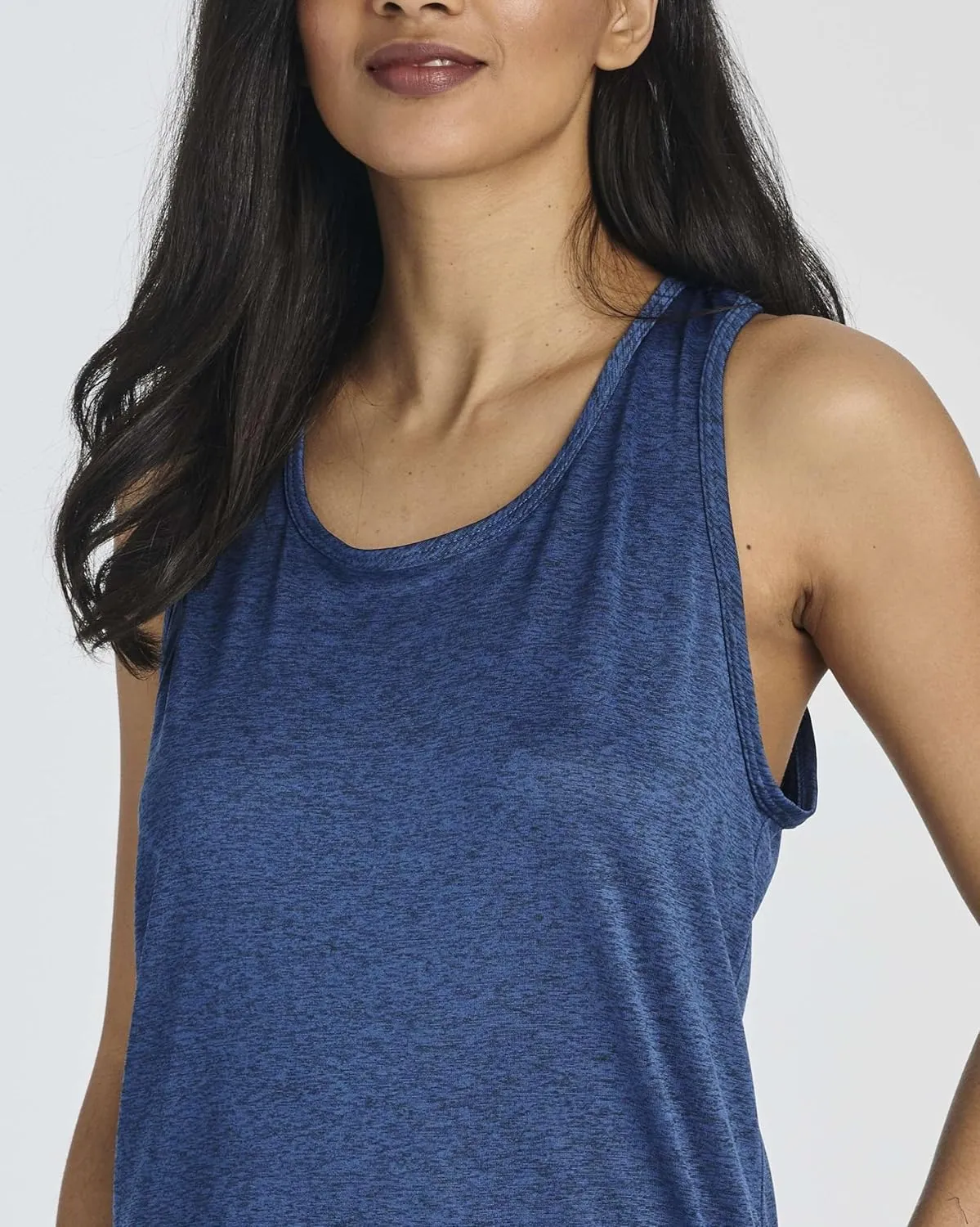 Real Essentials 5 Pack: Women's Crossback Keyhole Open Back Workout Tank Top Dry-Fit Sleeveless Yoga Gym (Available in Plus)