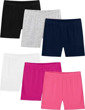 Resinta 6 Pack Girls Bike Shorts Cartwheel Shorts for Girls Toddler Under Dress Dance Short Kids Biker Shorts Multicolor