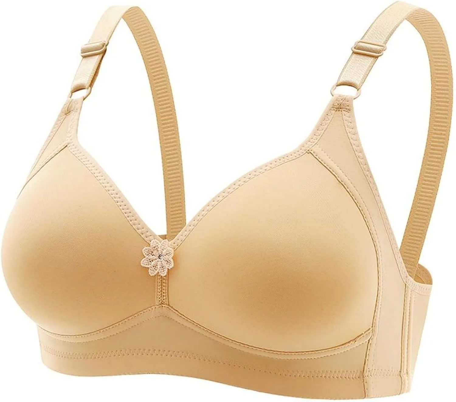 Seamless Bras for Women No Underwire Bras Adjustable Straps Breathable Bra Soft Push Up Wireless Everyday Bralettes