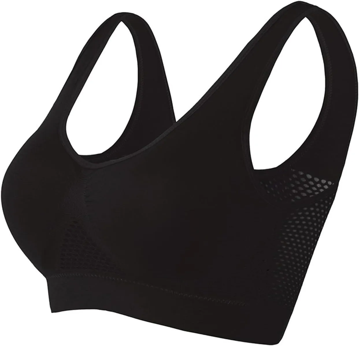 Sports Bra 4 PC for Women Seamless Uplift Air Bra Cotton High Impact Mesh Breathable Quick Dry Activity Workout Bra