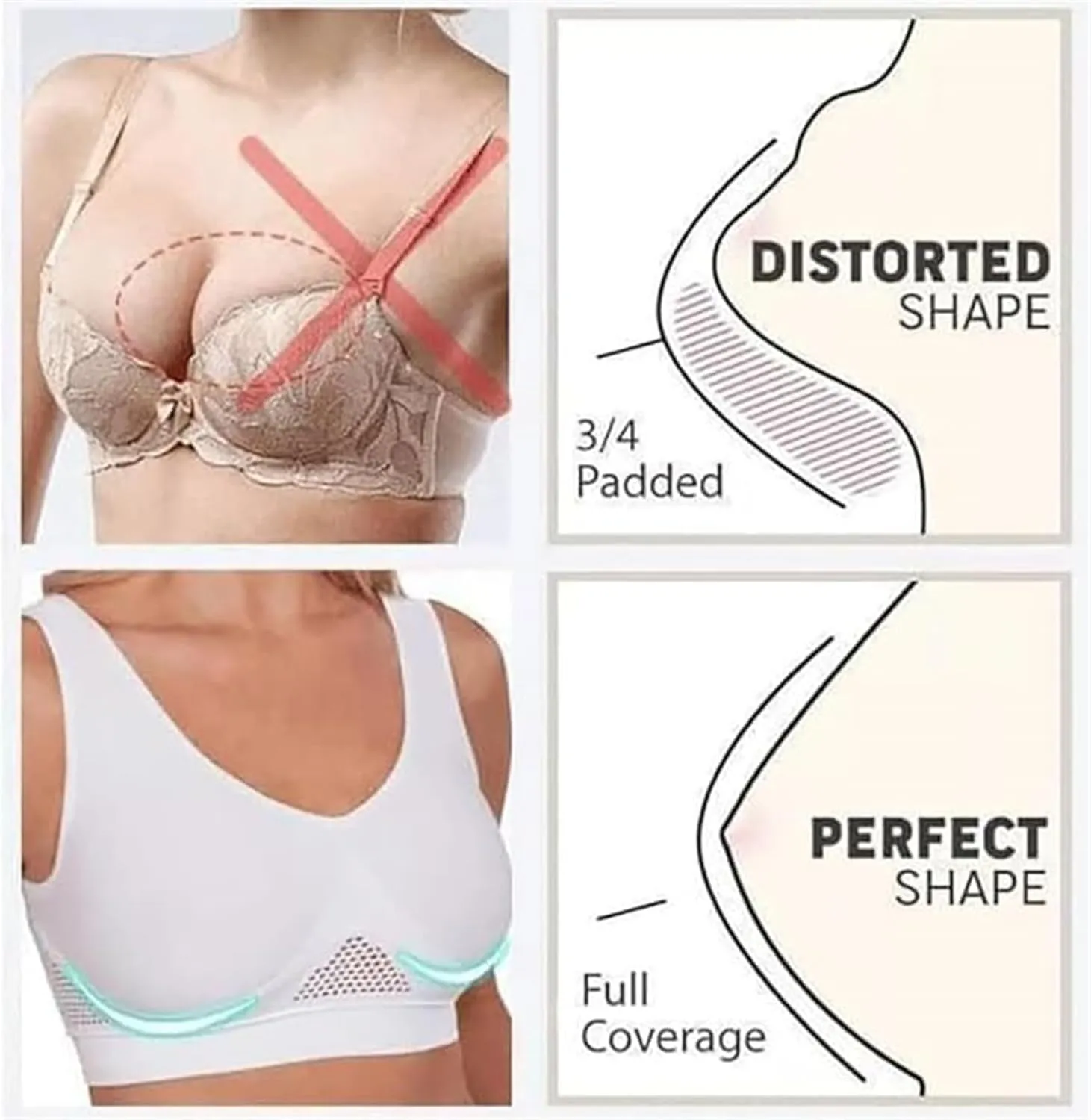 Sports Bras for Women 2025 Cool Liftup Air Bra Summer Ultra-Thin Comfort Mesh Sports Bra Anti-Sagging Breasts Bras