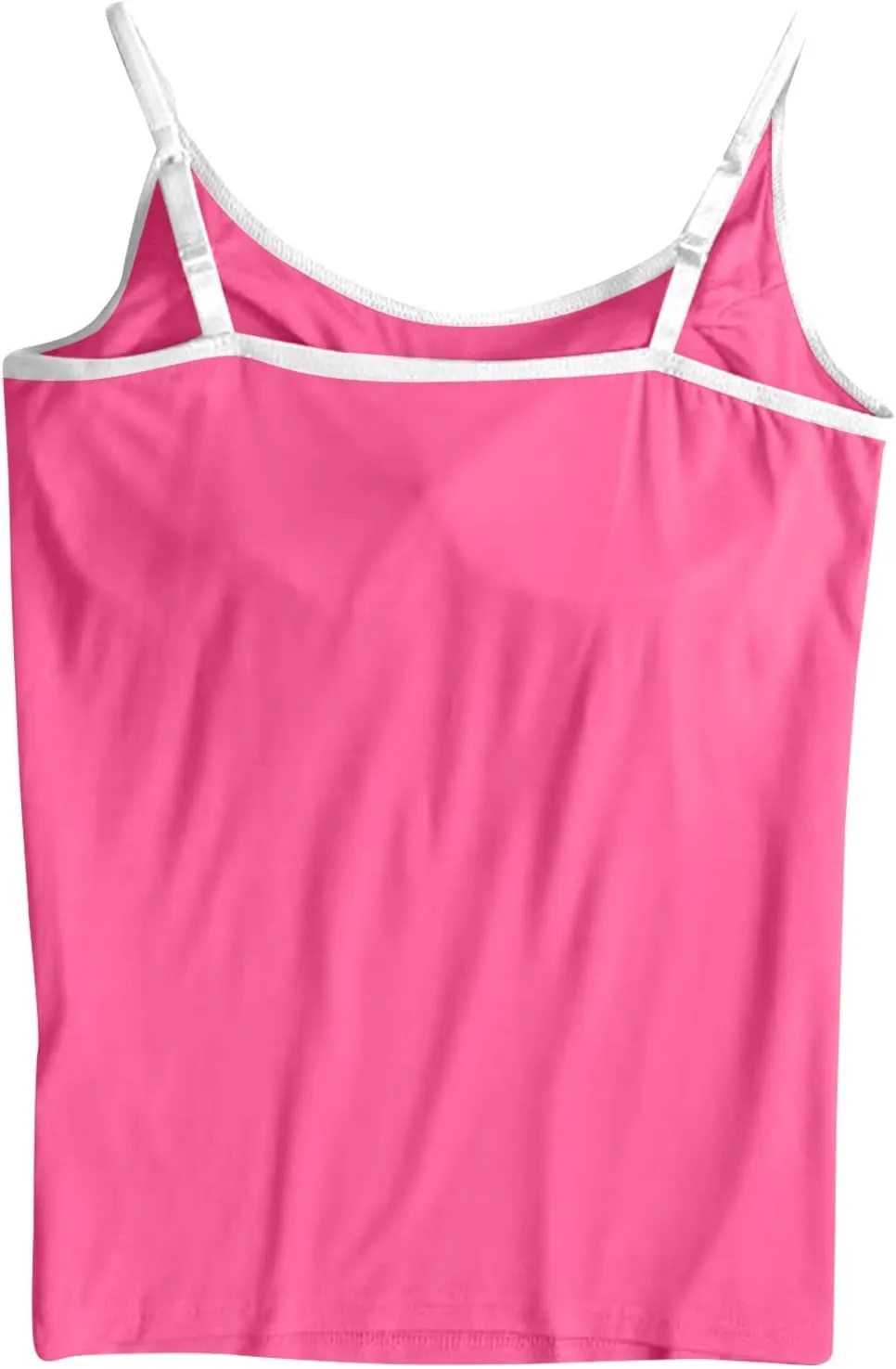 Sports Bras for Women Adjustable Spaghetti Strap Shelf Camisole Padded Undershirts with Built Bra Ribbed Tank Tops