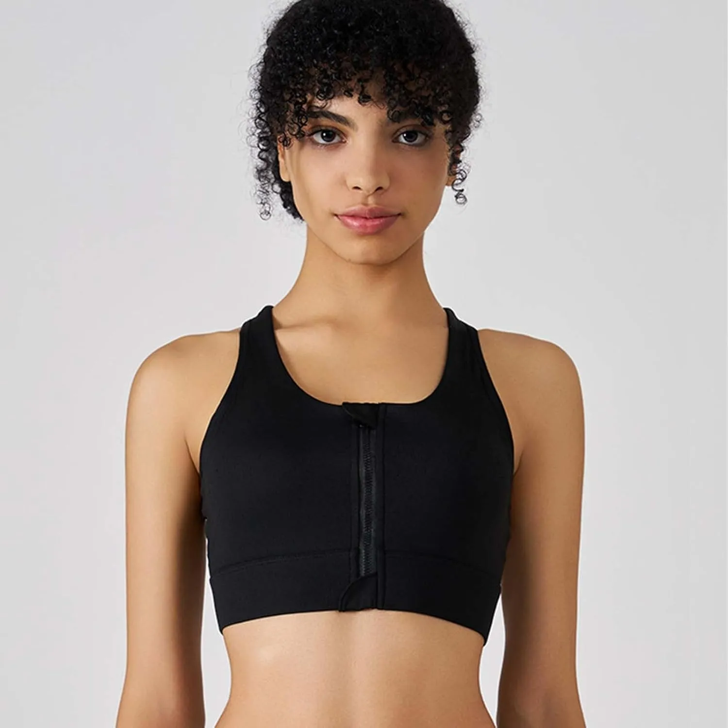 Sports Bras for Women Front Zipper High Support Breathable Bralette Stretch Quick Dry Workout Gym Fitness Yoga Bras