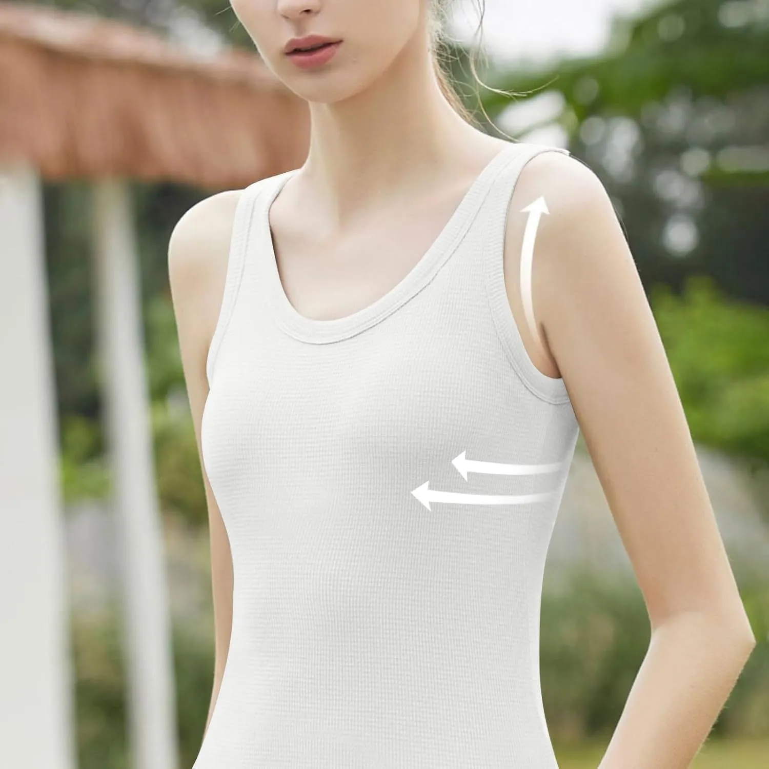 Sports Bras for Women Shapewear Built-in Bra Tank High Strechy Sleeveless Slim Fit Tops Camisole Workout Tops