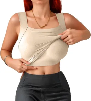 Sports Bras for Women Shapewear Built-in Bra Tank High Strechy Sleeveless Slim Fit Tops Camisole Workout Tops