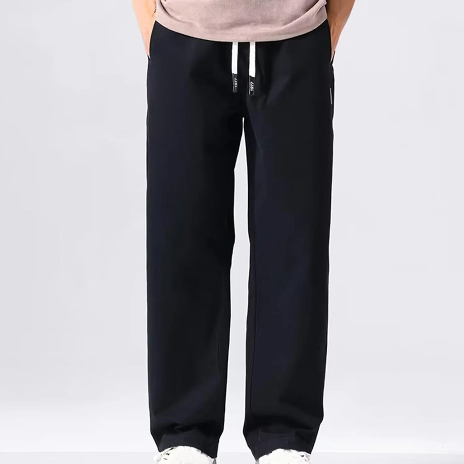 Stretch Cargo Pants,Men's Casual Regular Fit Smart Pants Elastic Waist Tracksuit Bottoms Drawstring Sweatpants Wide Leg