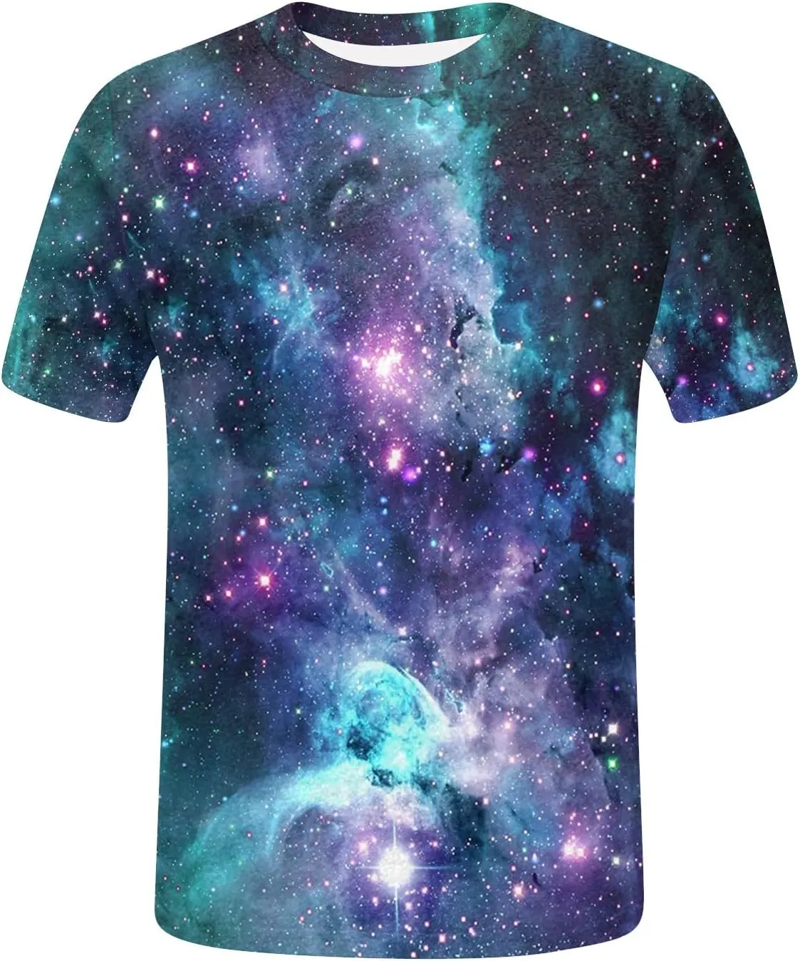 Summer Top for Women 2024 Novelty 3D Galaxy Universe Graphic Tees Short Sleeve Shirts Casual Cotton Tshirt Teen Girls Clothes