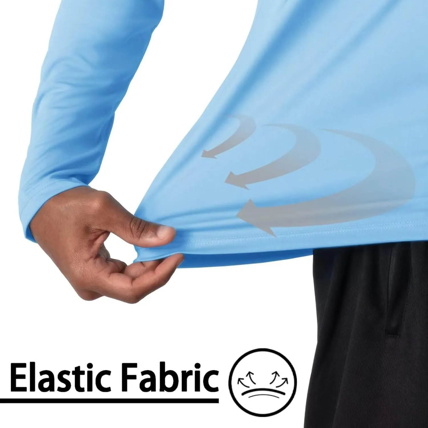 Sun Shirts for Men Hoodie UV Protection Breathable Long Sleeve Shirts Lightweight Quick Dry SPF Hiking Fishing Shirts