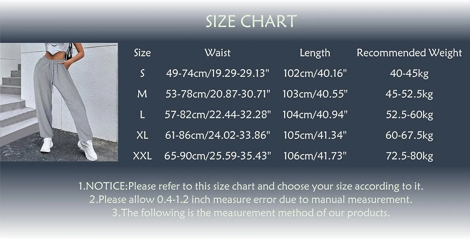 Sweatpants for Women 2024 Loose Fit Sport Yoga Pants Trendy Casual Wide Leg Pants Stylish Running Lounge Pant Trousers