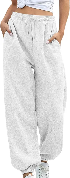 Sweatpants for Women 2024 Loose Fit Sport Yoga Pants Trendy Casual Wide Leg Pants Stylish Running Lounge Pant Trousers