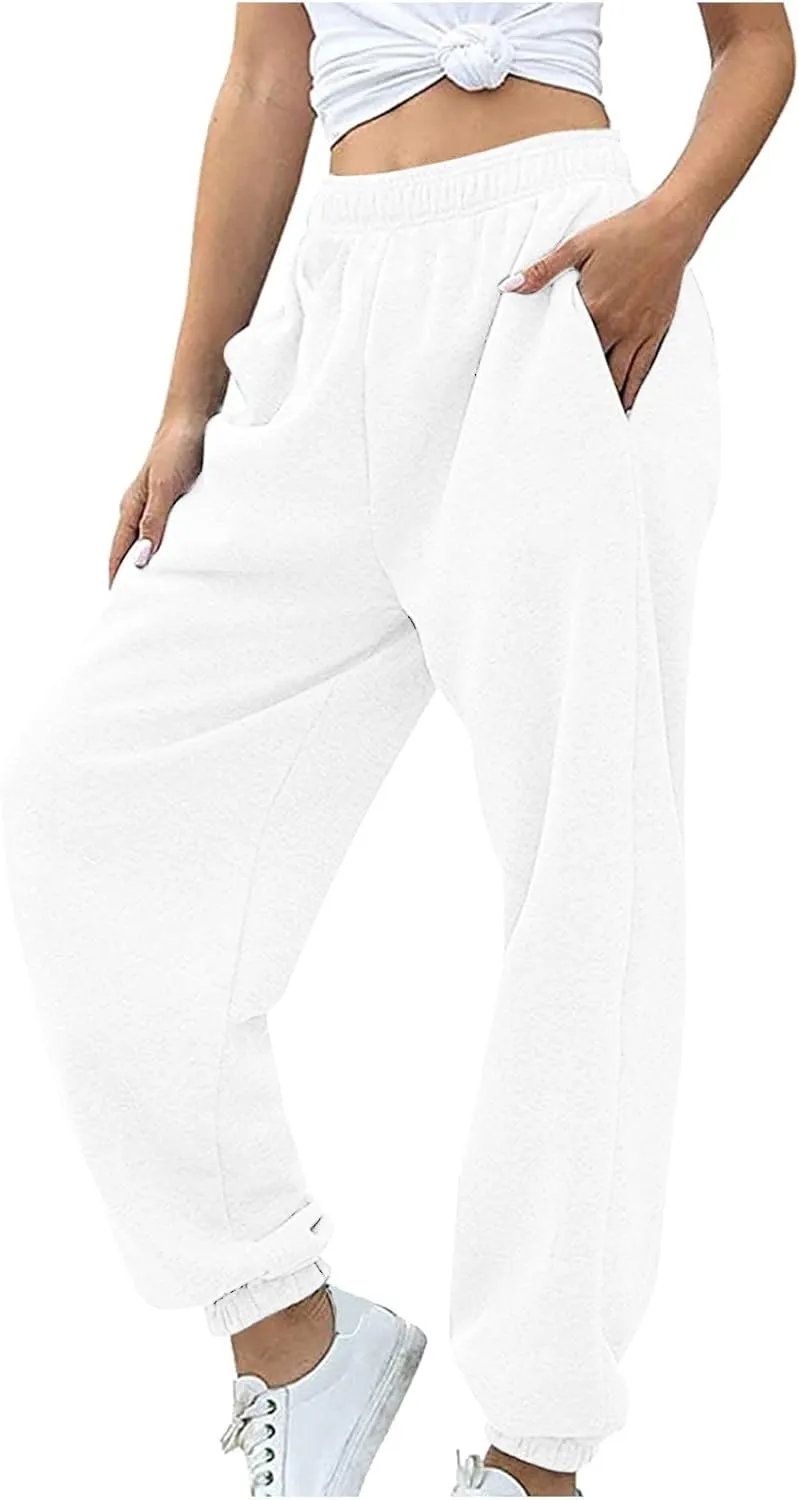 Sweatpants for Women 2024 Loose Fit Sport Yoga Pants Trendy Casual Wide Leg Pants Stylish Running Lounge Pant Trousers