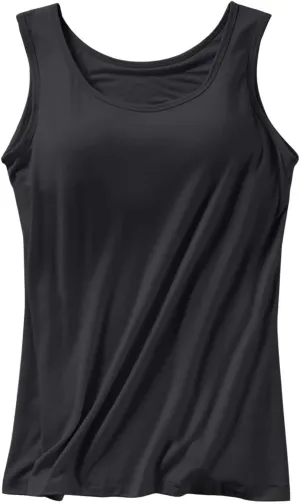Tank Top with Built in Bra Camisoles for Women for Under Clothes Spaghetti Strap Cami 2025 Summer Clothes