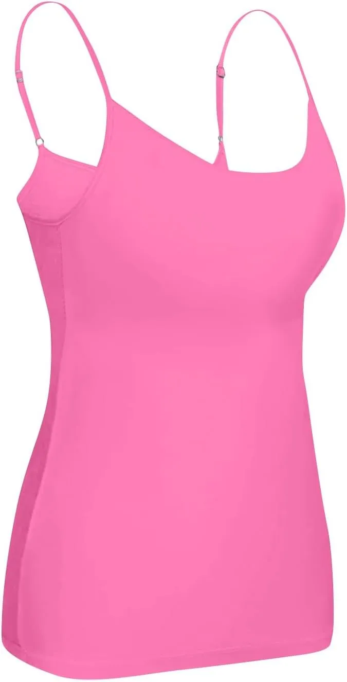 Tank Top with Built in Bra Camisoles for Women for Under Clothes Spaghetti Strap Cami 2025 Summer Clothes