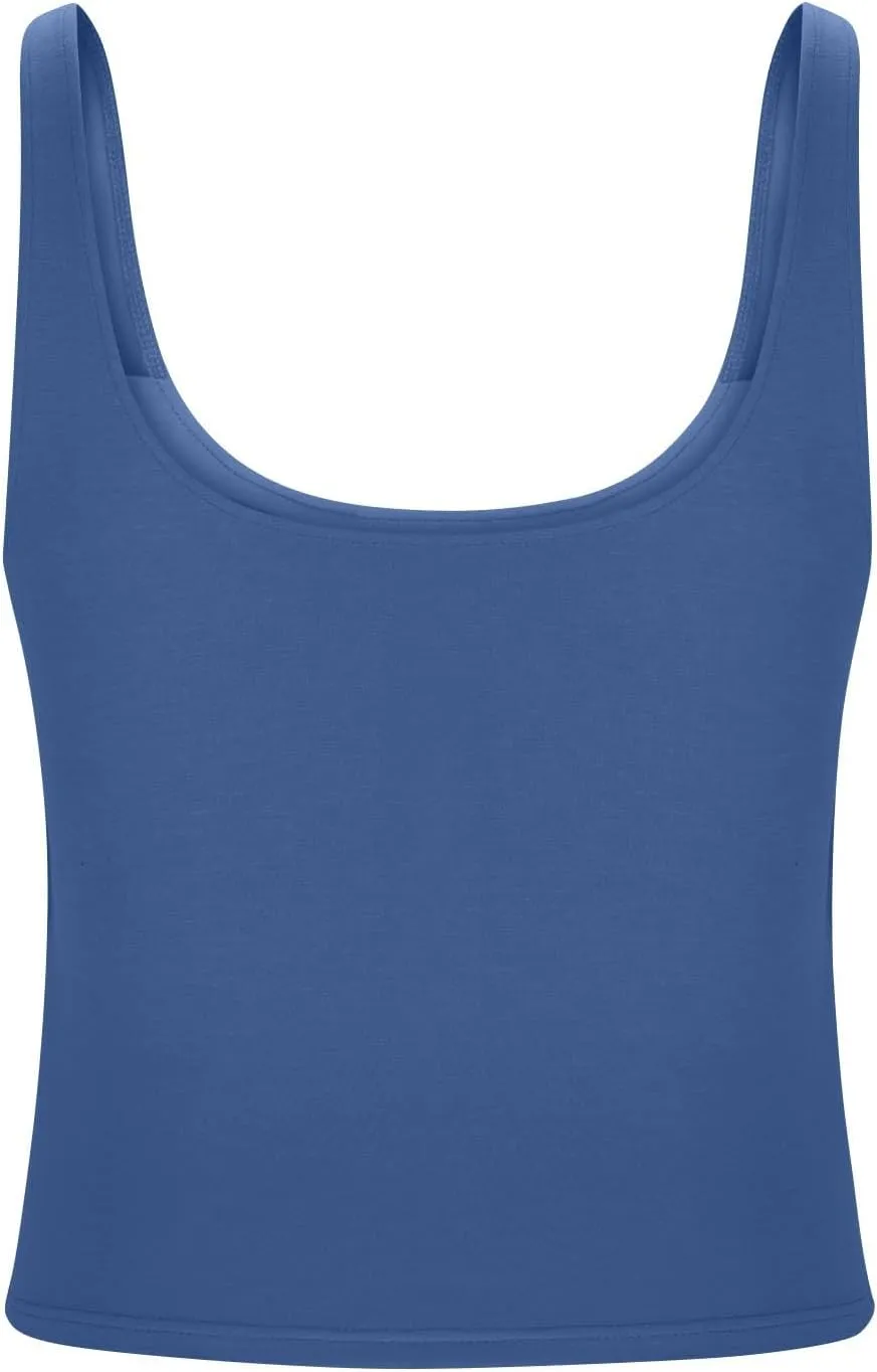 Tank Top with Built in Bra for Women Summer Basic Padded Yoga Shirts Shelf Bras Workout Camisole Casual Undershirt
