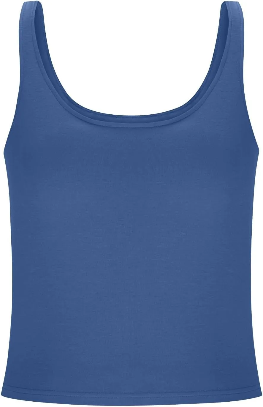 Tank Top with Built in Bra for Women Summer Basic Padded Yoga Shirts Shelf Bras Workout Camisole Casual Undershirt