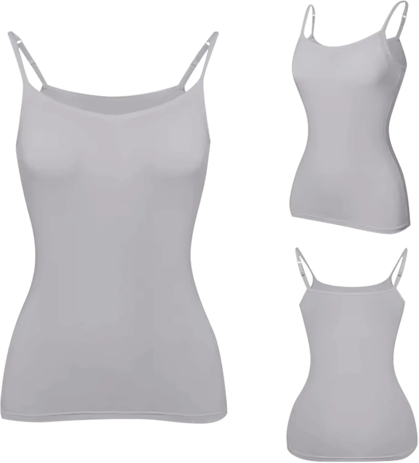 Tank Tops for Women Modal Spaghetti Strap Summer Camisole Workout Sports Cute Cami Undershirt with Built in Bras