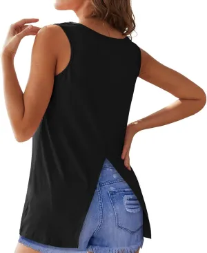 Tank Tops for Women Open Back Sleeveless Workout Tops Athletic Running Exercise Yoga Shirts Sports Gym Clothe