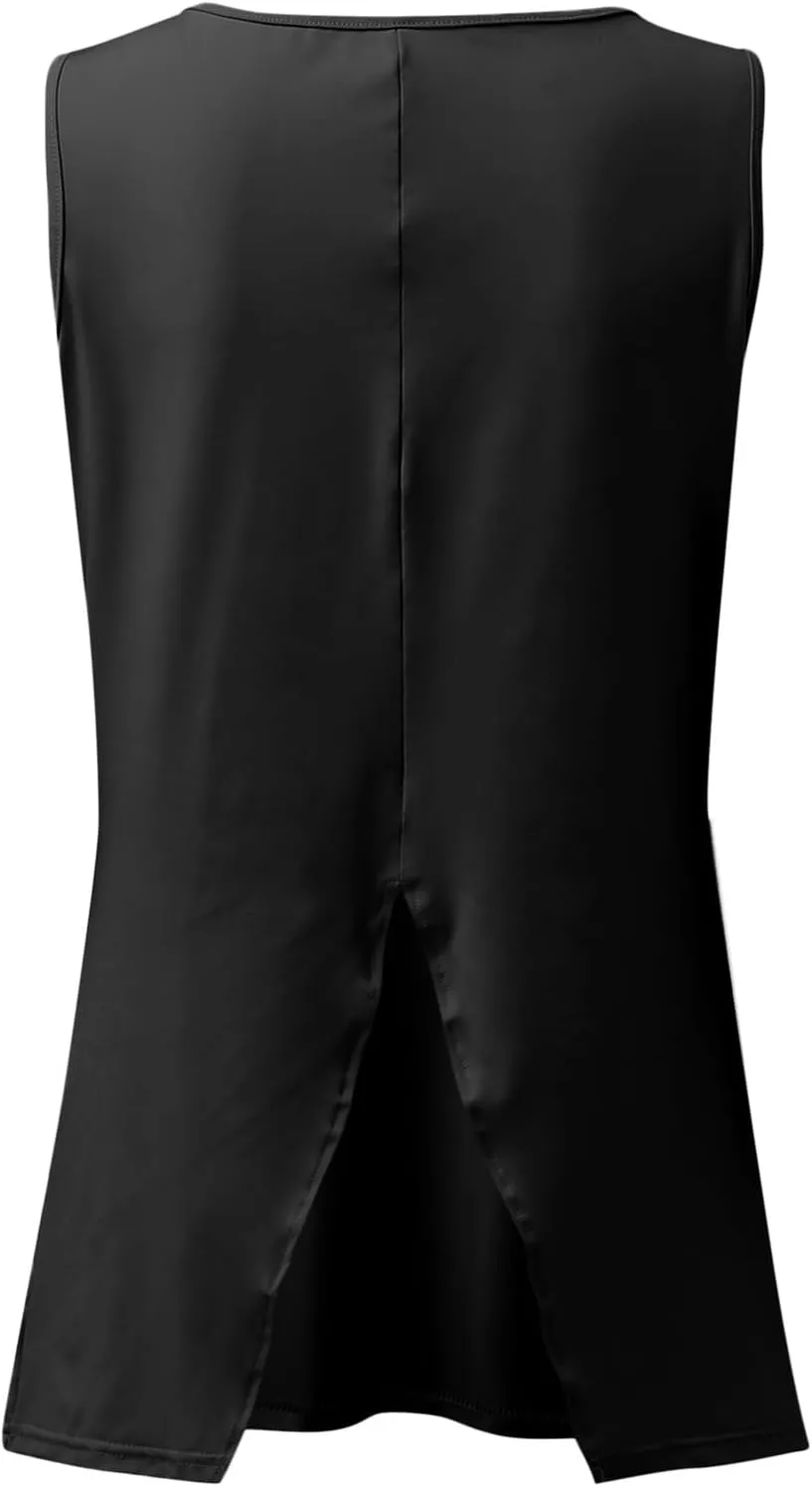 Tank Tops for Women Open Back Sleeveless Workout Tops Athletic Running Exercise Yoga Shirts Sports Gym Clothe