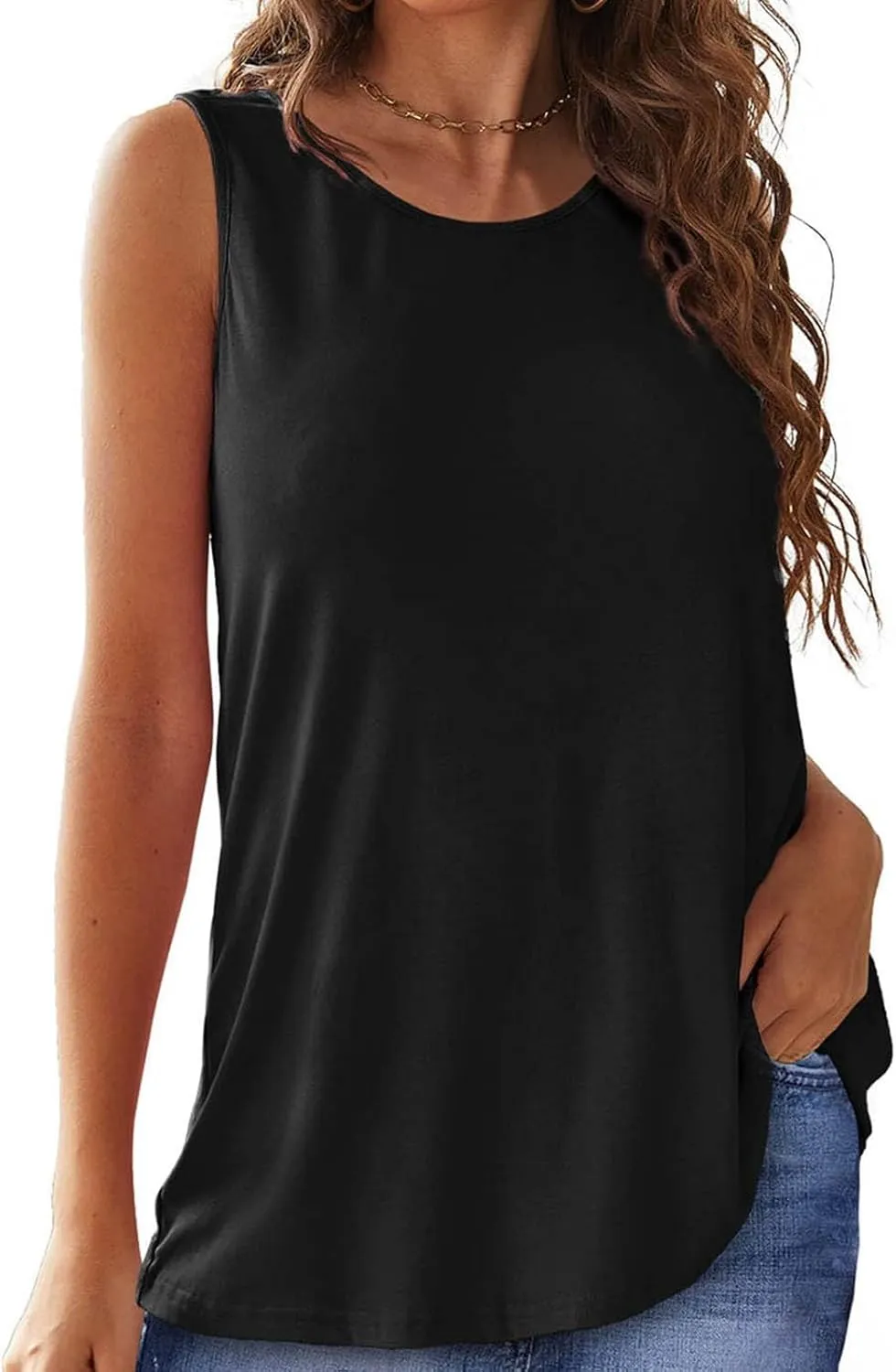 Tank Tops for Women Open Back Sleeveless Workout Tops Athletic Running Exercise Yoga Shirts Sports Gym Clothe
