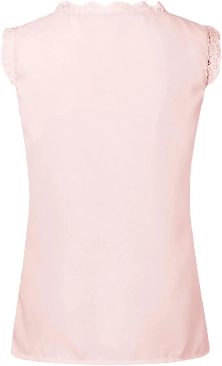 Tank Tops for Women Summer V Neck Silk Satin Blouse Sleeveless Shirt Business Casual Dressy Vacation Outfit