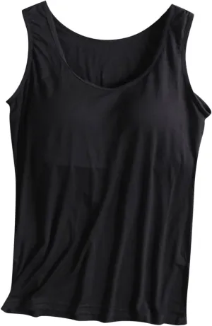 Tank Tops for Women with Built in Bra Summer Yoga Workout Tops Camisole 2025 Casual Modal Basic Solid Padded Shirts