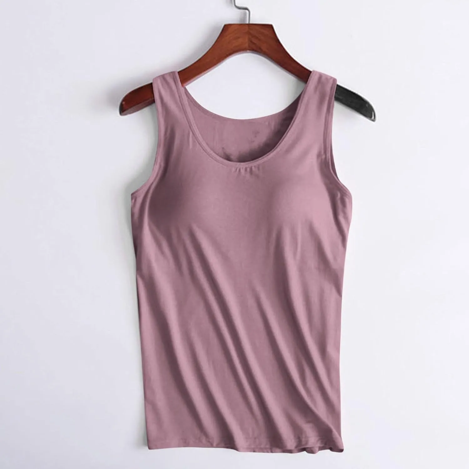 Tank Tops for Women with Built in Bras Loose Yoga Workout Top Basic Sleeveless Stretchy Gym Shirts Summer Undershirts