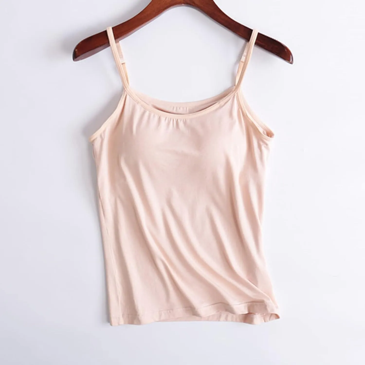 Tank Tops with Built in Bras Padded Cropped Casual Workout Shirts Spaghetti Strap Yoga Tank Tops Summer Camisoles