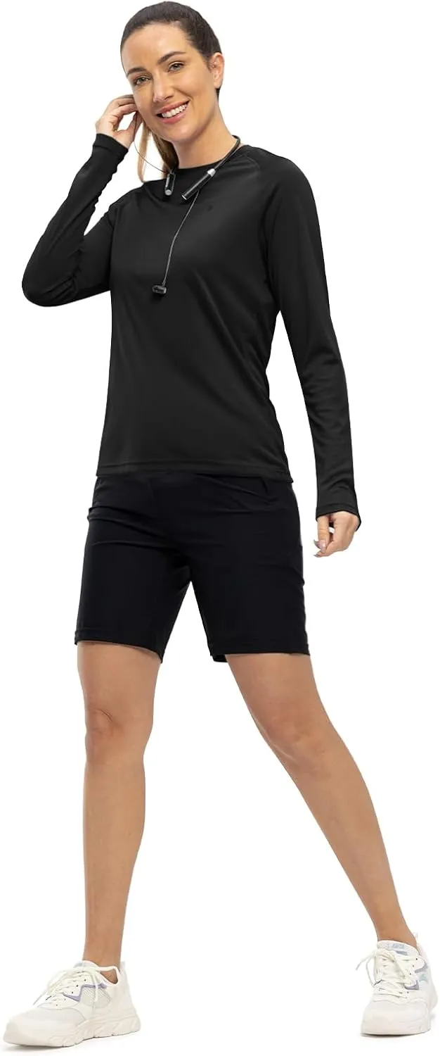 TBMPOY Women UPF 50  Long Sleeve Shirts Quick Dry Quarter Zipper Sun Shirts Hiking Athletic Workout Shirts