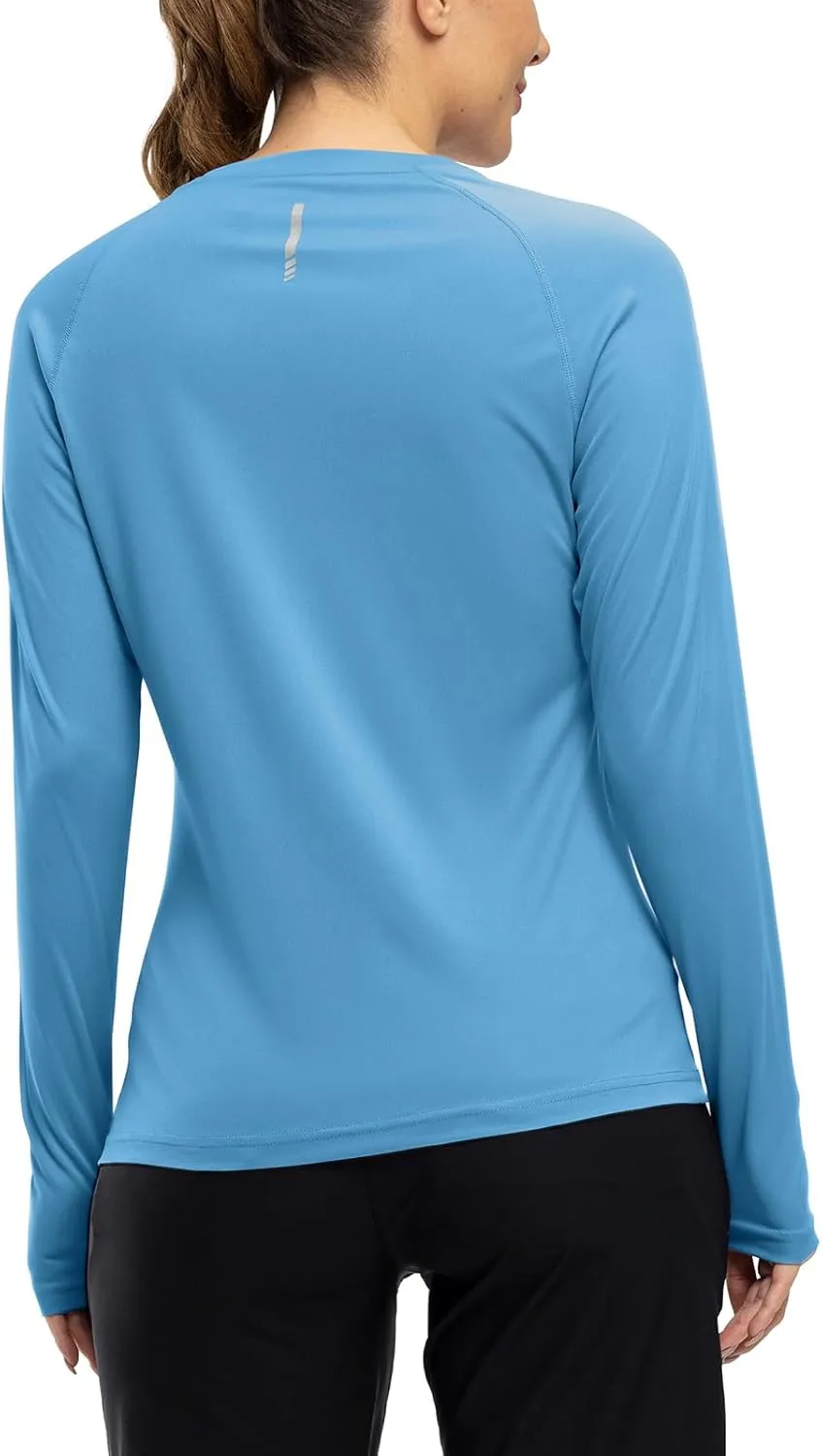 TBMPOY Women UPF 50  Long Sleeve Shirts Quick Dry Quarter Zipper Sun Shirts Hiking Athletic Workout Shirts