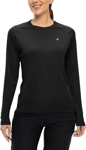 TBMPOY Women UPF 50  Long Sleeve Shirts Quick Dry Quarter Zipper Sun Shirts Hiking Athletic Workout Shirts
