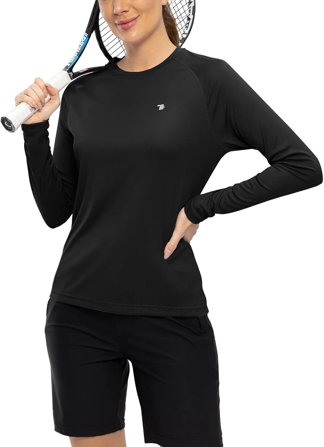 TBMPOY Women UPF 50  Long Sleeve Shirts Quick Dry Quarter Zipper Sun Shirts Hiking Athletic Workout Shirts