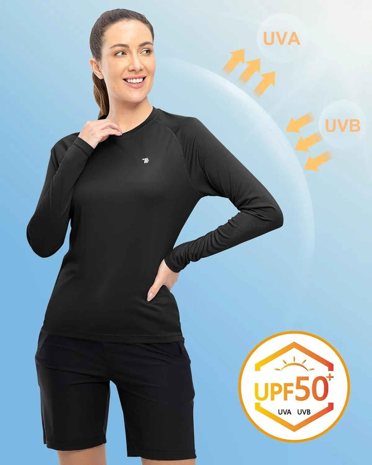TBMPOY Women UPF 50  Long Sleeve Shirts Quick Dry Quarter Zipper Sun Shirts Hiking Athletic Workout Shirts