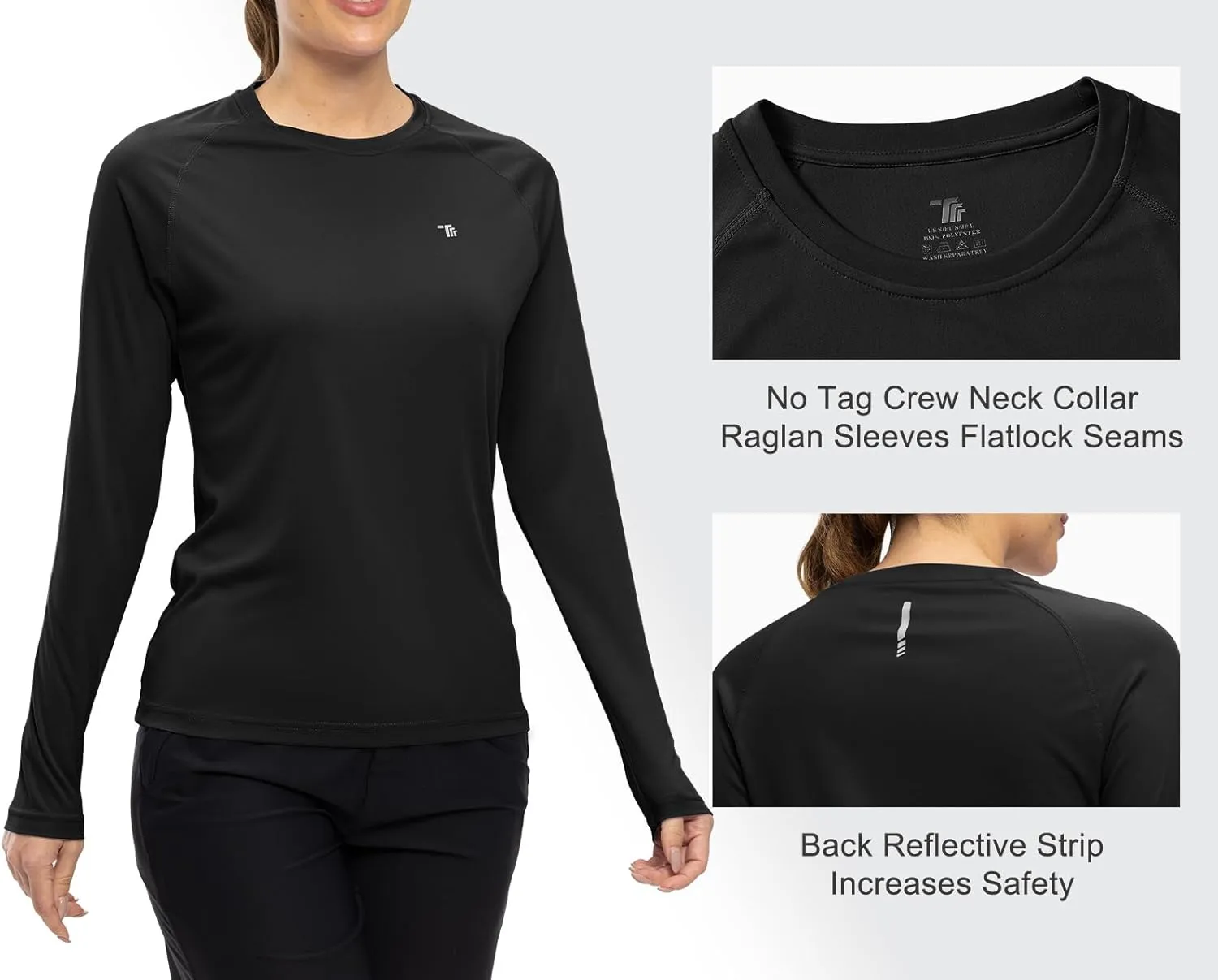 TBMPOY Women UPF 50  Long Sleeve Shirts Quick Dry Quarter Zipper Sun Shirts Hiking Athletic Workout Shirts