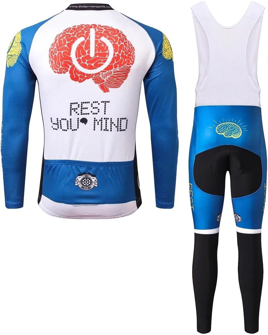 Thriller Rider Sports Mens Rest Your Mind Outdoor Sports Mountain Bike Short Sleeve Cycling Jersey