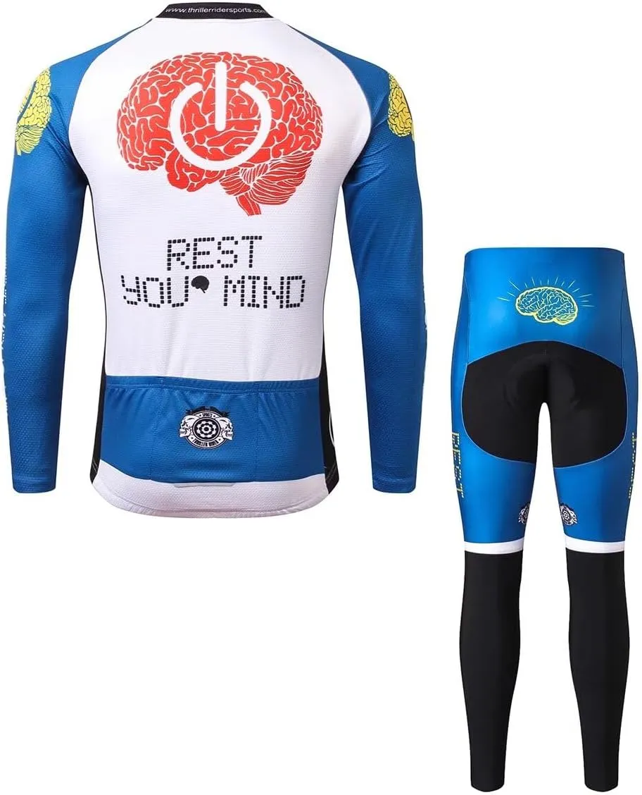 Thriller Rider Sports Mens Rest Your Mind Outdoor Sports Mountain Bike Short Sleeve Cycling Jersey