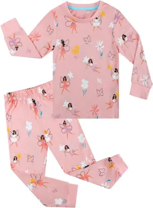 Toddler Girl Pajamas Sets Long Sleeve Cotton Pajamas Baby Girls Clothes PJs Two Piece Kids Jammies 2 to 10 Years