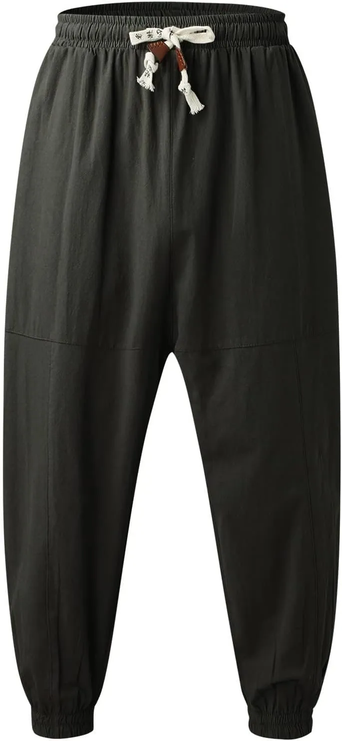 Trousers Men with Pockets Drawstring Elastic Pants Mid Waist Waist Solid Casual Men's Casual Chinos Pants Men