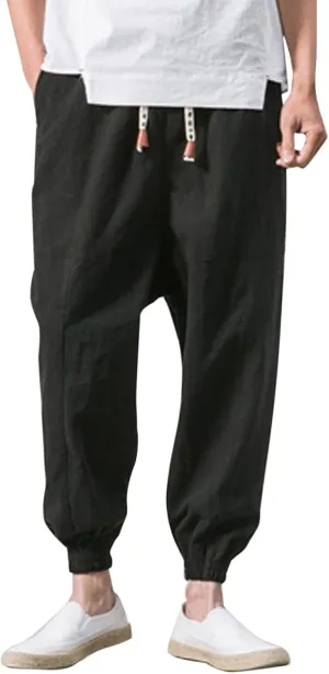 Trousers Men with Pockets Drawstring Elastic Pants Mid Waist Waist Solid Casual Men's Casual Chinos Pants Men