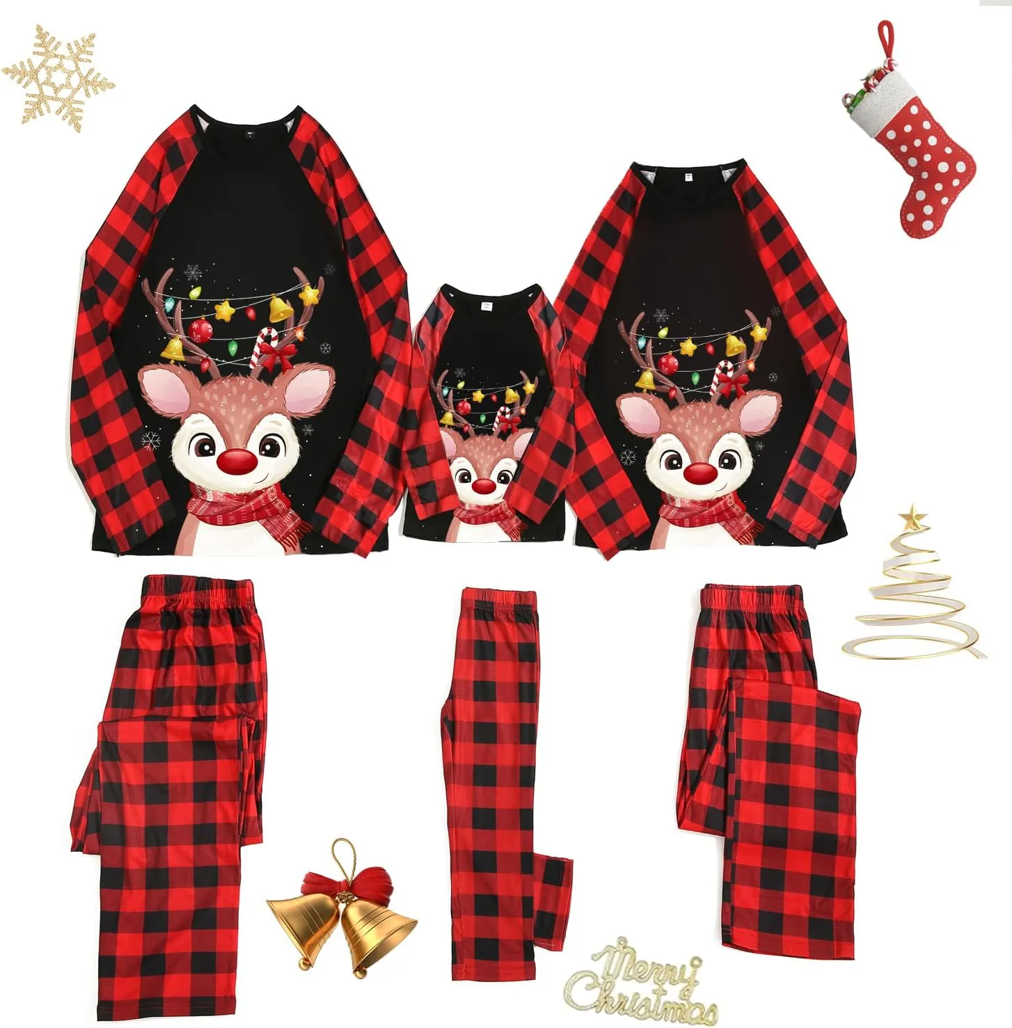 Umeyda Matching Pajamas Sets - Christmas Family Pjs