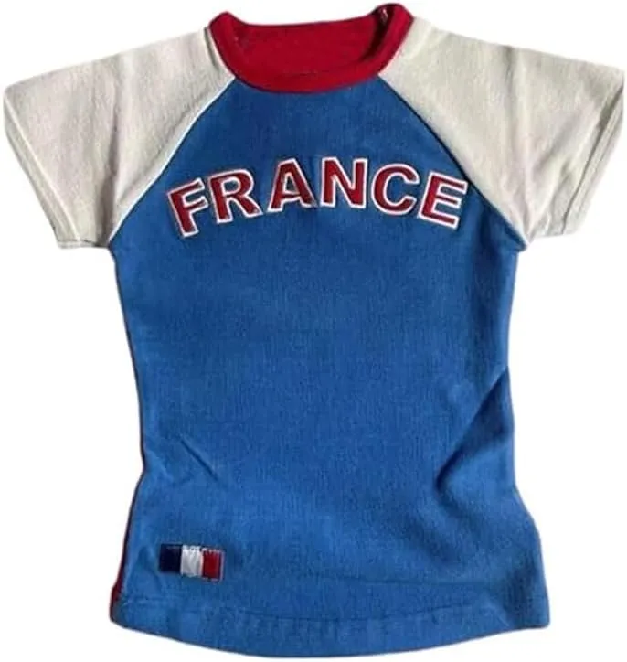 Vintage Graphic Baby Tees for Women Brazil Shirt Y2k Tops Baby Crop Tees 90s Summer Going Out Tops Streetwear Shirts